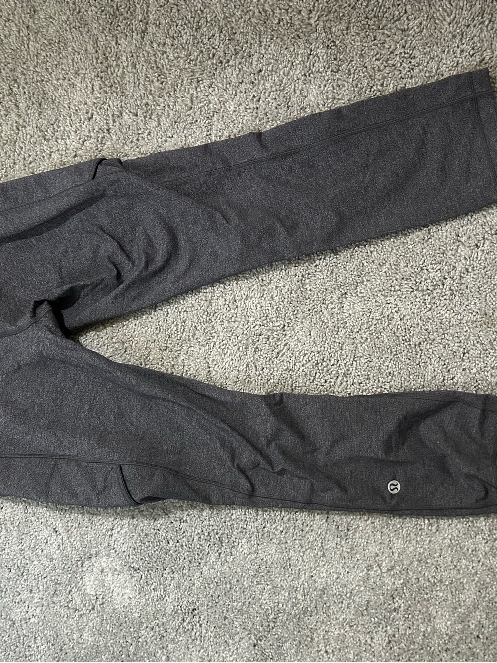 lululemon athletica Charcoal Gray Leggings with Logo